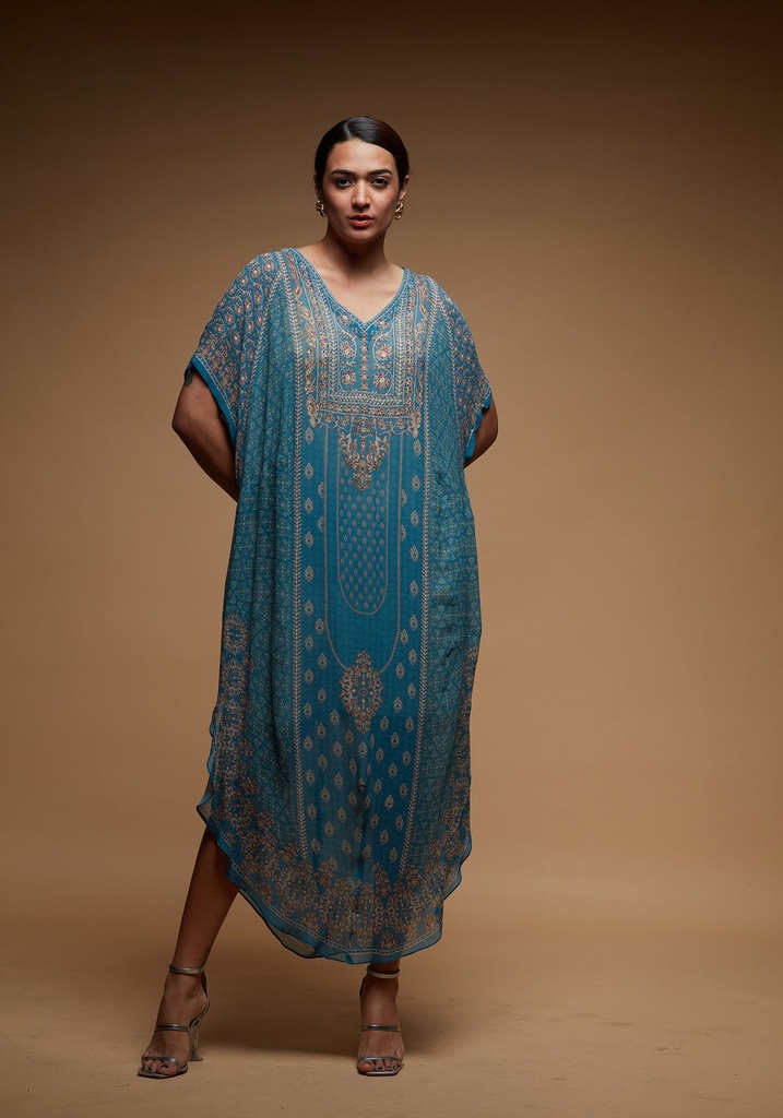 Azure Elegance Tunic Set