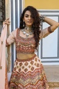 Royal Blush Embroidered Lehenga with Embellished Blouse & Dupatta