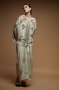 Beige Elegance Digital Print Cape