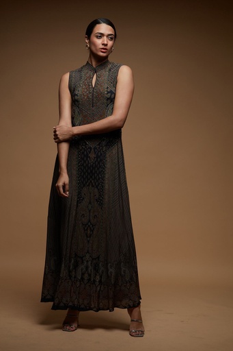 Midnight Radiance Rhinestone Embellished Gown