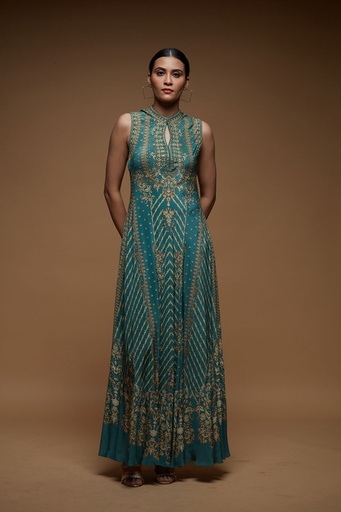 Ocean Aura Sleeveless Gown